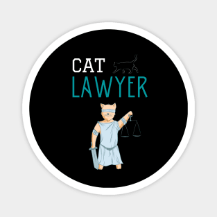 Cat lawyer illustration Magnet